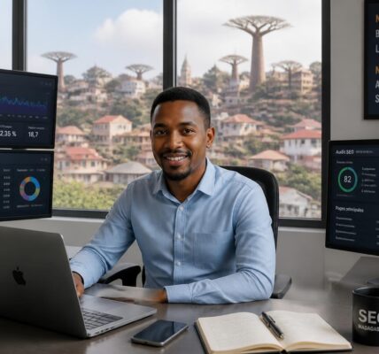 agence de consultant seo à madagascar, spécialisée dans le placement d'assistants virtuels pour aider les entrepreneurs à optimiser leur performance et développer leur activité.
