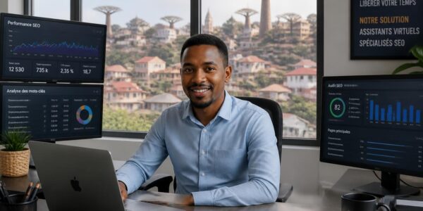 agence de consultant seo à madagascar, spécialisée dans le placement d'assistants virtuels pour aider les entrepreneurs à optimiser leur performance et développer leur activité.